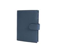 Women's Leather Passport Holder - RFID Protected, Slim Design with SIM Ejector Tool, Ideal for International Travel(Navy Blue)