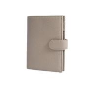 Women's Leather Passport Holder - RFID Protected, Slim Design with SIM Ejector Tool, Ideal for International Travel(Light Grey)