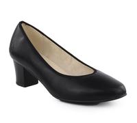 Women's leather pumps with a low heel, black Rieker 44650