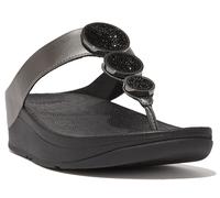 FitFlop Flip flops / Sandals (Shoes) Halo Bead-Circle Metallic Toe- in Black 6