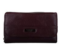 Womens Leather Tri-Fold RFID Protected Money/Coin Holder/Purse - Burgundy