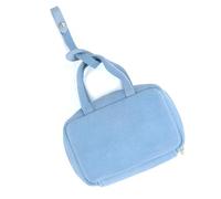 Women's leather vintage casual mini purse Zipper purse Cute compact portable small hanging bag, Velvet - Blue, Light Luxury