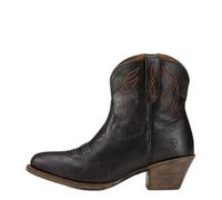 Ariat Darlin Western Full-Grain Leather Short Cowboy Boot Black Womens UK 3 - 8