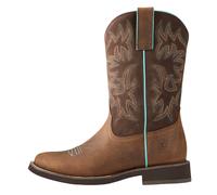 Ariat Women's Delilah Round Toe Work Boot, Distressed Brown, 9.5 B US