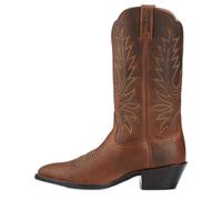 ARIAT Heritage Round Toe Western Boots - Women’s Leather Cowgirl Boots, Distressed Brown, 8.5 UK (UK 8.5)