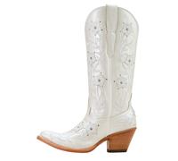 Women's leather western boots Ariat Romance J Toe Blanc 38