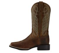 ARIAT Women's Round Up Wide Square Toe Western Boot, Powder Brown, 4 UK