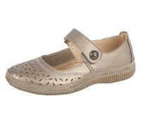 Womens Leather Wide EEE FIT Casual Shoes (7 UK, Bronze)