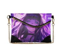 Women's Leather Wristlet Clutch Purse Stylish Evening Purses for Lady beauty psycho anime