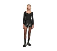 Urban Classics Synthetic Leather Shorts Black 2XL Woman