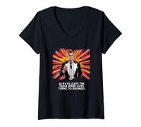 Womens Leave The Table When Love Turns to Business Tough Guy Wisdom V-Neck T-Shirt