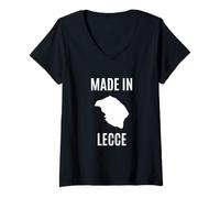 Womens Lecce Orgoglio Locale Italia Città Travel Souvenir V-Neck T-Shirt