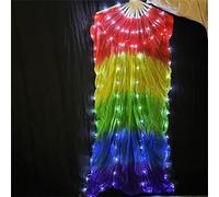 Women's Led Folding Silk Fan Belly Dance Prop For Stage Performance And Festival Light Show