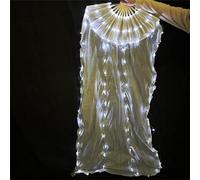 Women's Led Folding Silk Fan Belly Dance Prop For Stage Performance And Festival Light Show