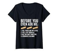 Womens Lefse Master Before You Even Ask me Funny Lefse V-Neck T-Shirt