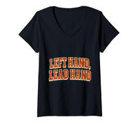 Women's Left Hand Lead Hand Lefty Southpaw Pride V-Neck T-Shirt