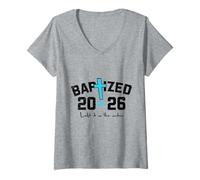 Women's Left It in The Water Baptism Christian Jesus Baptized 2026 V-Neck T-Shirt