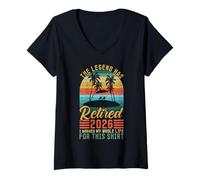 Women's Legend Has Retired 2026 I Worked My Whole Life for This V-Neck T-Shirt