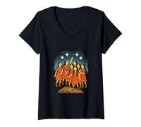 Womens Legend of The Pleiades Seven Sisters Myth V-Neck T-Shirt