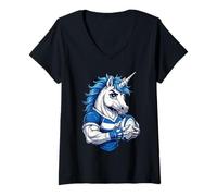 Women's Legend of The Scrum Scotland’s Unicorn Charge V-Neck T-Shirt