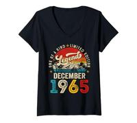 Womens Legend since December 1965 60 Year Old 60th Birthday Men Dad V-Neck T-Shirt