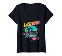 Womens Legend Since February 1973 V-Neck T-Shirt
