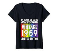 Womens Legendary Since 1959 Limited Edition 67th Birthday V-Neck T-Shirt