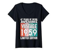 Womens Legendary Since 1959 Limited Edition 67th Birthday V-Neck T-Shirt