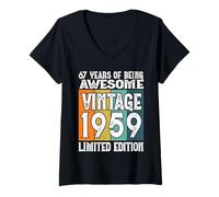Womens Legendary Since 1959 Limited Edition 67th Birthday V-Neck T-Shirt