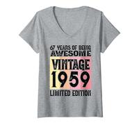 Womens Legendary Since 1959 Limited Edition 67th Birthday V-Neck T-Shirt