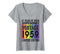 Womens Legendary Since 1959 Limited Edition 67th Birthday V-Neck T-Shirt