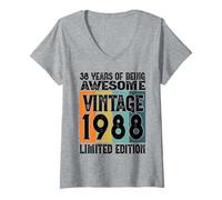 Womens Legendary Since 1988 Limited Edition 38th Birthday V-Neck T-Shirt