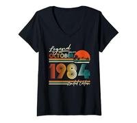 Womens Legends since October 1984 40 Year Old 40th Birthday Men Dad V-Neck T-Shirt