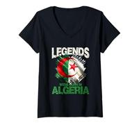 Women's Legends were Born in Algeria V-Neck T-Shirt