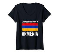 Womens Legends were Born in Armenia V-Neck T-Shirt