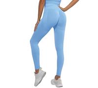 Women's Leggings High Waist Opaque Seamless Sport Fitness Pants Boom Booty Scrunch Butt Slim Fit Yoga Pants (Color : Sky Blue, Size : M)