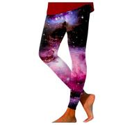 Women's Leggings High Waist Stretch Yoga Pants 3D Printed Ankle Length Trousers Tummy Control Comfort Athletic Pants Lightweight Opaque Bottoms Casual Loungewear Activewear(Hot Pink,M)