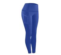 Womens Leggings Hight Waisted Solid Colour Yoga Pants Soft Shapewear Stretch Workout Ladies Skinny Trousers for Yoga Gym Leggings with Pockets Lounge Wear Sports