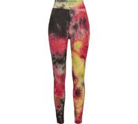 Women's leggings Urban Classics tie dye high waist Rose XS