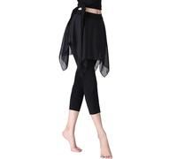 Women's Leggings - Women's Solid Color Latin Dance Skirts and Cropped Exercise Pants for Ballet Aerobics Yoga Fitness