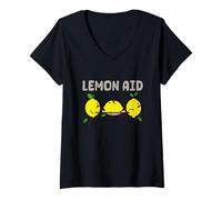 Womens Lemon Aid Funny Lemonade Funny Lemons Nursing Emergency V-Neck T-Shirt