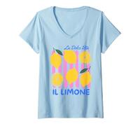 Women's Lemon La Dolce Vita Il Limone V-Neck T-Shirt