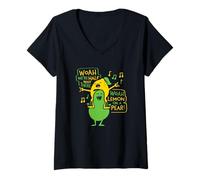 Womens Lemon on a Pear Funny Meme Awesome Novelty Design Parody V-Neck T-Shirt