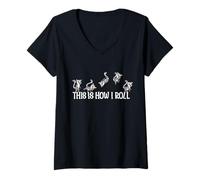 Women's Lemur Lover Kids Madagascar Monkey Lemur V-Neck T-Shirt