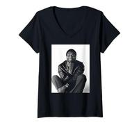 Womens Lenny Henry Comedian Stand-Up Tiswas Actor 1982 V-Neck T-Shirt