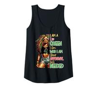 Womens Leo Queen Black Womens African American Juneteenth Tank Top