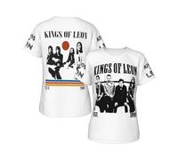 Women's Leon Rock Band Kings T-Shirts Stylish Short Sleeve Summer Tees Multi-Sided Printed Shirt Multicoloured S