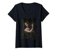 Women's Leonardo da Vinci Saint John The Baptist V-Neck T-Shirt