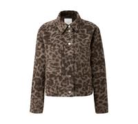 Women's Leopard Print Jacket QS Marron 2XL
