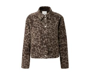 Women's Leopard Print Jacket QS Marron XL